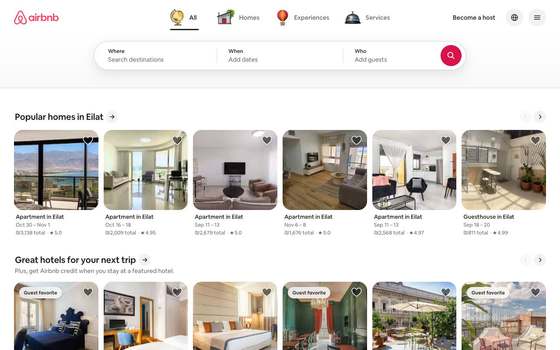 airbnb.com as a human sees it