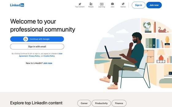 linkedin.com as a human sees it