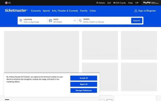 ticketmaster.com as a human sees it