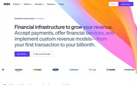 stripe.com as a human sees it