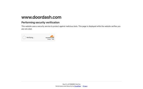 doordash.com as a human sees it