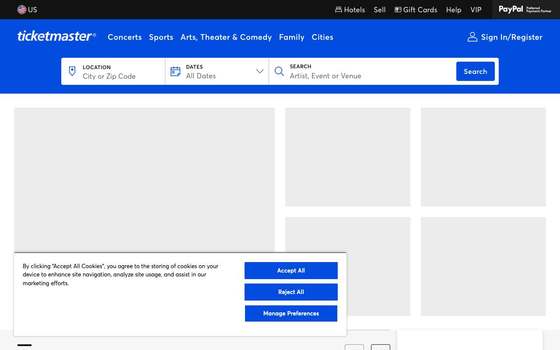 ticketmaster.com as a human sees it