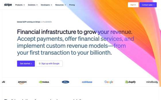 stripe.com as a human sees it