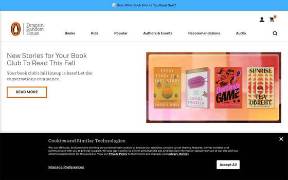 penguinrandomhouse.com as a human sees it